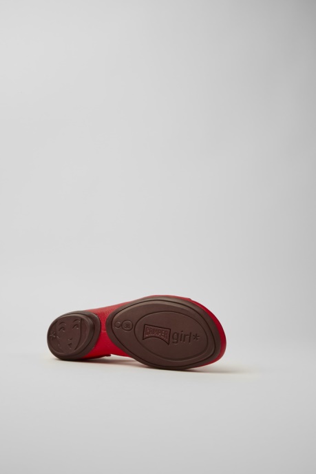 Design Right Red Leather Sandals For Women Camper AU