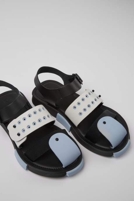 Exclusive Camper AU Set Black And White Leather Sandals For Women