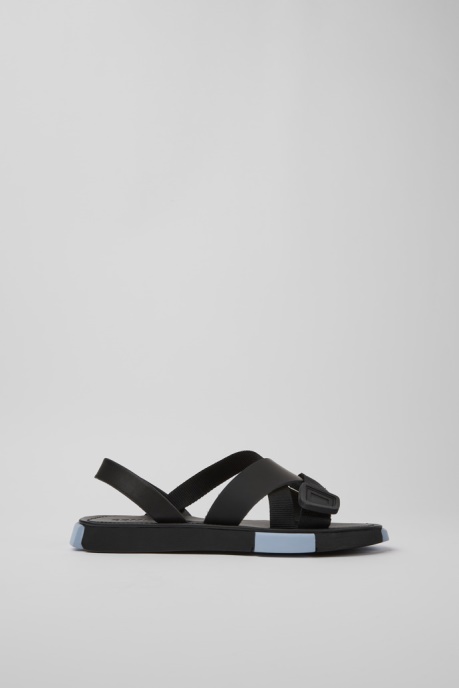 Camper AU Set Black Leather And Recycled Pet Sandals For Women New Arrivals