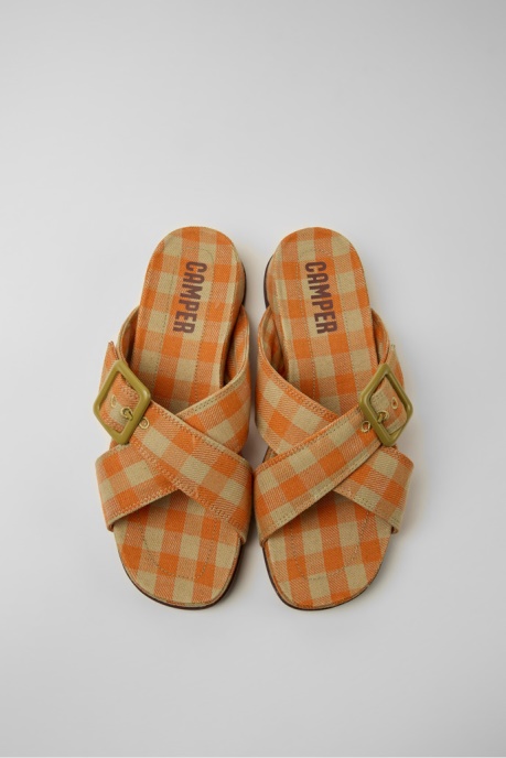 Exclusive Camper AU Atonik Orange And Beige Sandals For Women