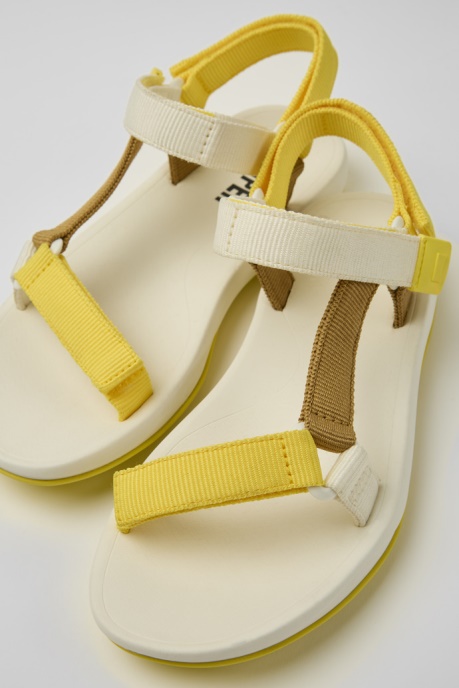 Exclusive Camper AU Match Yellow White And Brown Sandals For Women