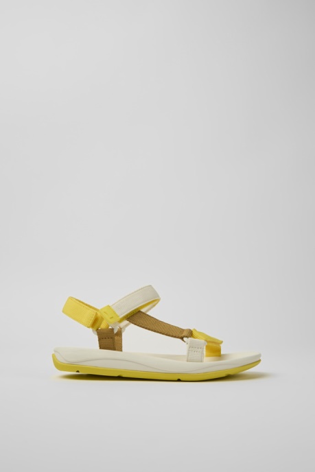 Exclusive Camper AU Match Yellow White And Brown Sandals For Women