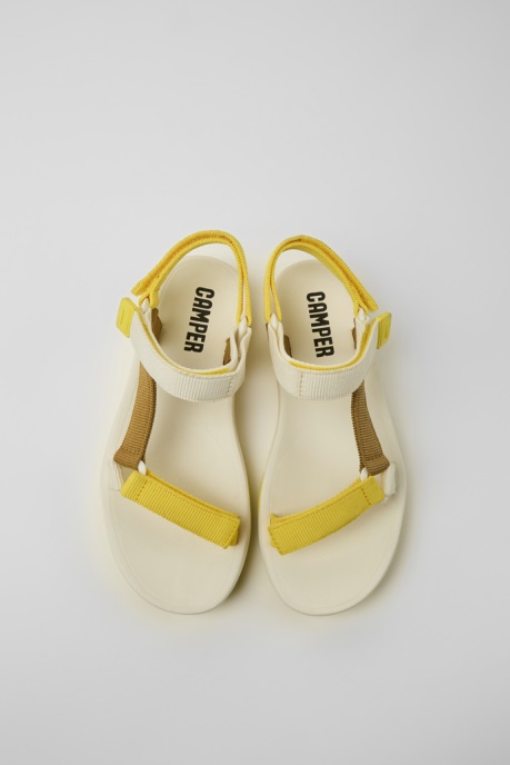 Exclusive Camper AU Match Yellow White And Brown Sandals For Women