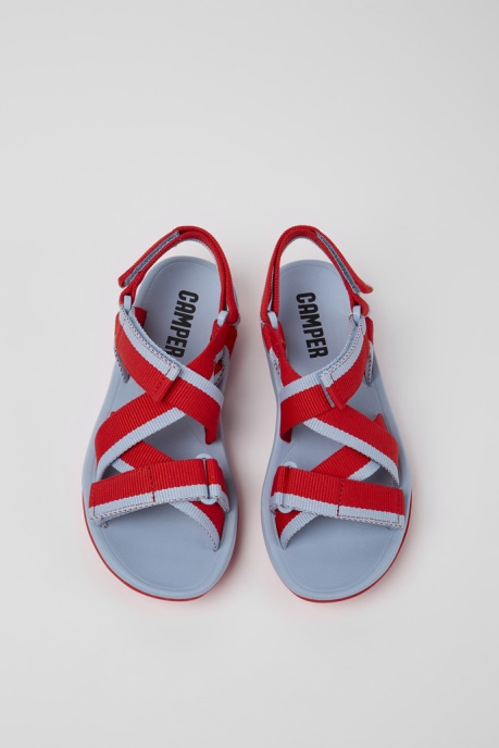 Match Red And Blue Recycled Pet Sandals For Women Exclusive Camper AU