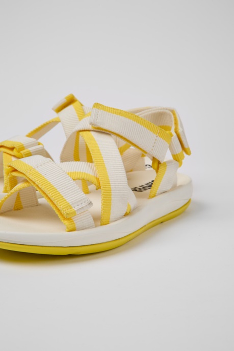 Match White And Yellow Recycled Pet Sandals For Women Camper AU New Arrivals