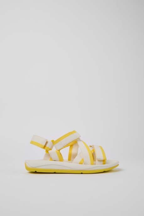 Match White And Yellow Recycled Pet Sandals For Women Camper AU New Arrivals