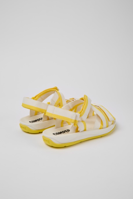 Match White And Yellow Recycled Pet Sandals For Women Camper AU New Arrivals