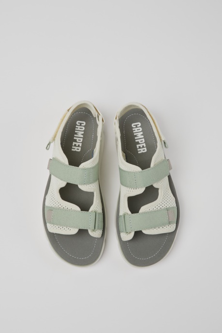 Exclusive Camper AU Oruga White Green And Grey Sandals For Women