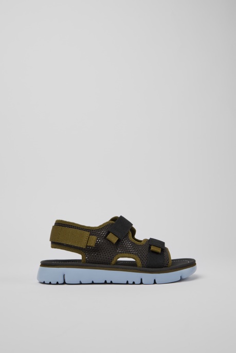 Camper AU Oruga Grey Green And Black Sandals For Women New Arrivals