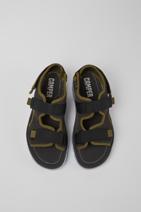 Camper AU Oruga Grey Green And Black Sandals For Women New Arrivals