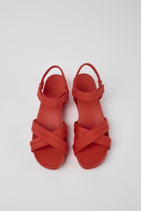 Design Minikaah Red Recycled Pet And Nylon Sandals For Women Camper AU