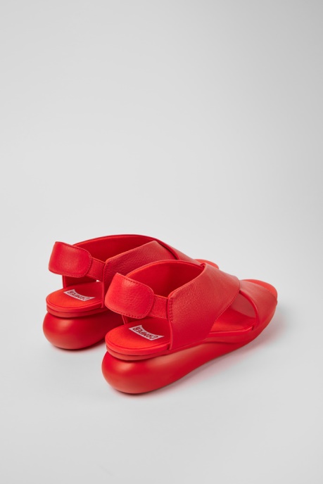 Camper AU Balloon Red Leather Sandals For Women New Arrivals