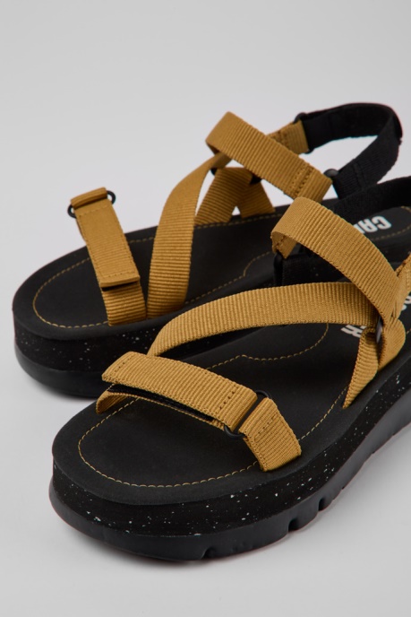 Exclusive Camper AU Oruga Up Brown Recycled Pet Sandals For Women