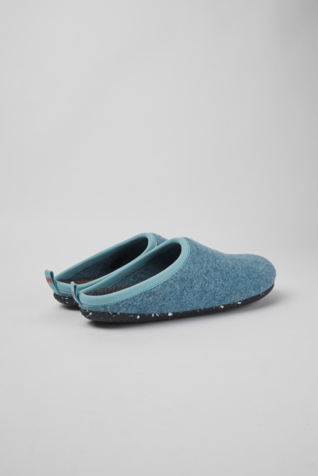 Camper AU Wabi Light Blue Wool Women's Slippers New Arrivals