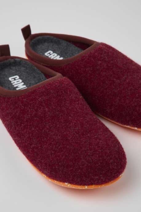 Wabi Burgundy Wool Slippers For Women Camper AU New Arrivals