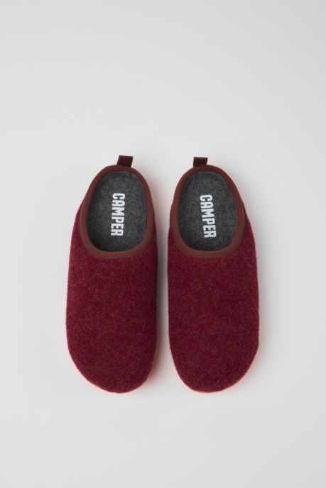 Wabi Burgundy Wool Slippers For Women Camper AU New Arrivals