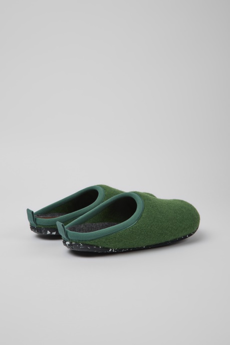 Exclusive Camper AU Wabi Green Wool Slippers For Women
