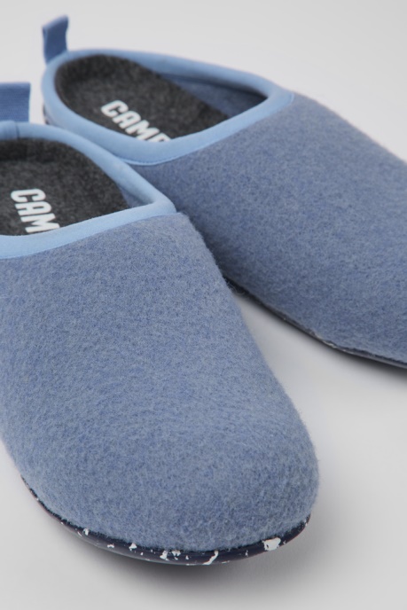 Design Wabi Blue Wool Slippers For Women Camper AU
