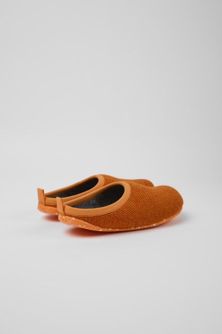 Camper AU Wabi Orange Wool And Viscose Slippers For Women New Arrivals