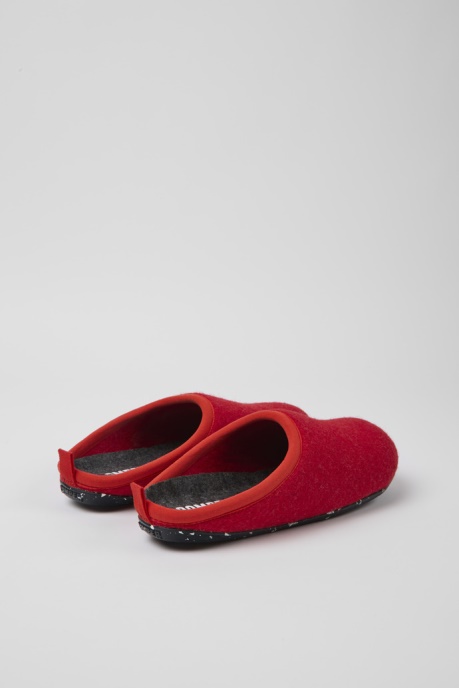 Camper AU Wabi Red Wool Slippers For Women New Arrivals