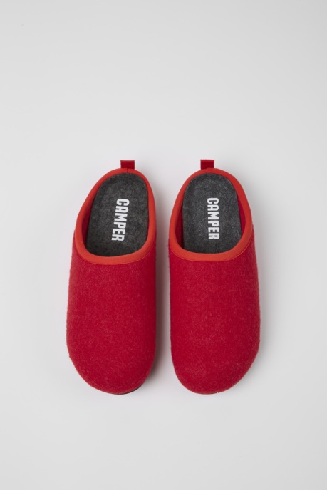 Camper AU Wabi Red Wool Slippers For Women New Arrivals
