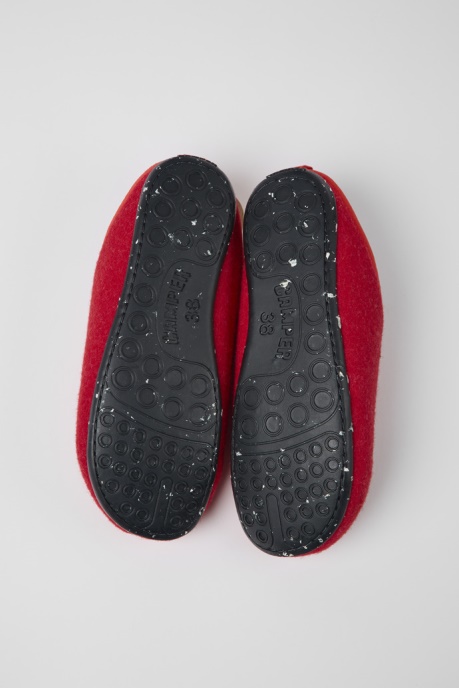 Camper AU Wabi Red Wool Slippers For Women New Arrivals