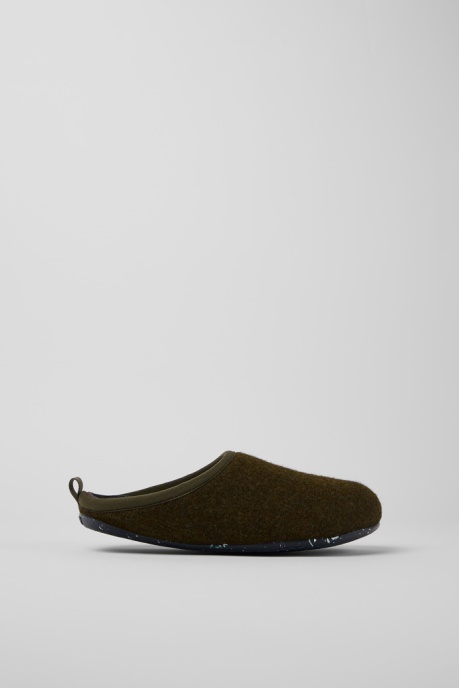 Camper AU Design Wabi Green Wool Slippers For Women