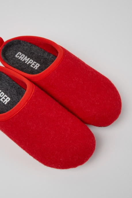 Wabi Red Wool Women's Slippers Exclusive Camper AU