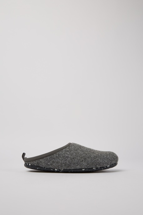 Camper AU Design Wabi Grey Wool Women's Slippers