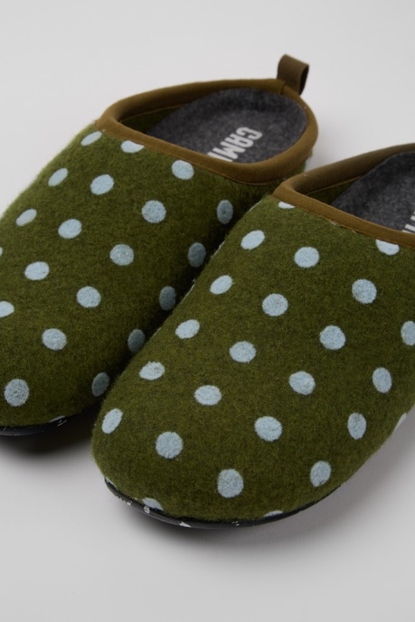 Wabi Green And Blue Wool Women's Slippers Exclusive Camper AU
