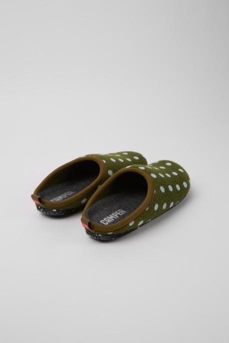 Wabi Green And Blue Wool Women's Slippers Exclusive Camper AU