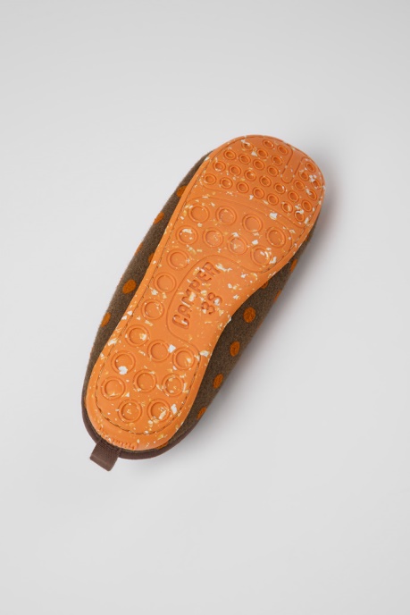 Camper AU Wabi Brown And Orange Wool Slippers For Women New Arrivals