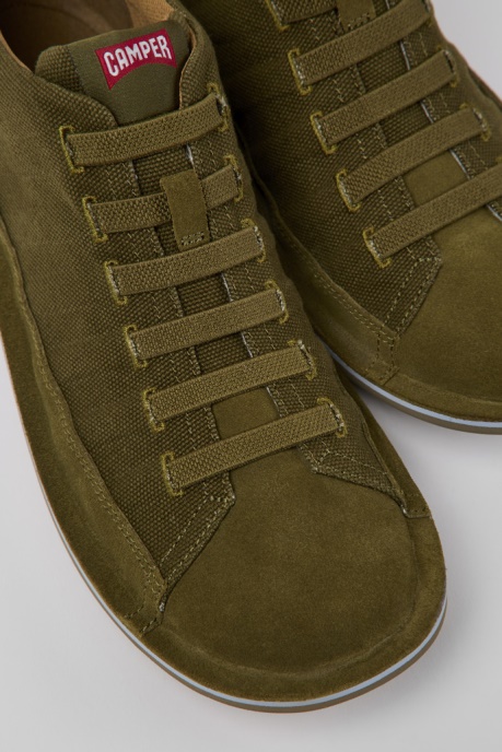 Beetle Green Nubuck Sneakers For Men Camper AU New Arrivals