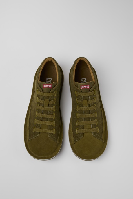 Beetle Green Nubuck Sneakers For Men Camper AU New Arrivals