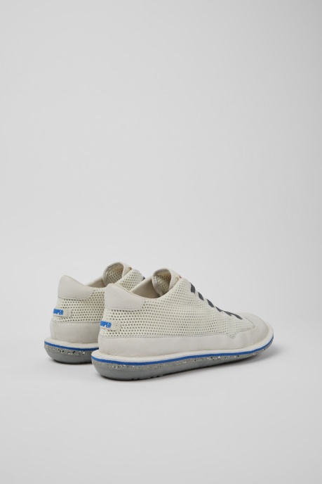 Camper AU Design Beetle White Non-Dyed Leather Sneakers For Men