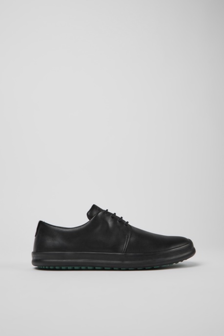 Camper AU Design Chasis Black Leather Shoes For Men