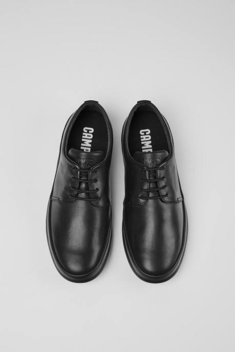 Camper AU Design Chasis Black Leather Shoes For Men
