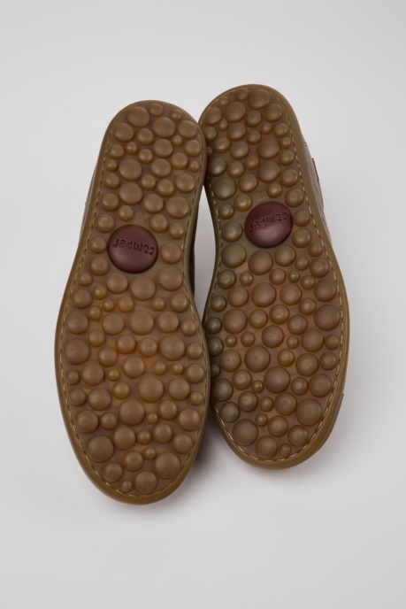 Design Pelotas Brown Leather Sneakers For Men Camper AU