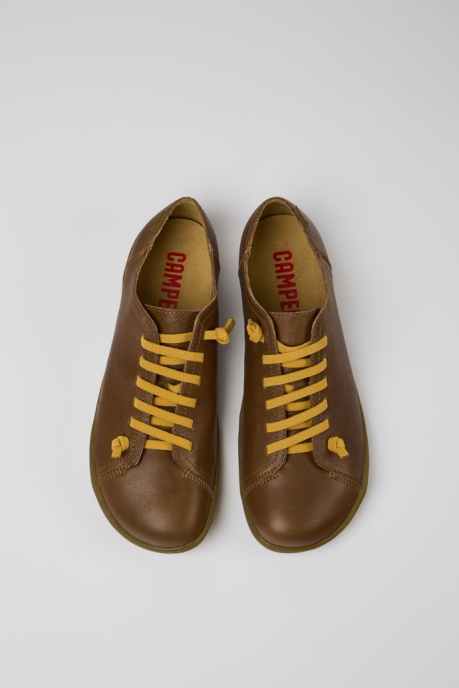 Design Trend Peu Brown Leather Shoes For Men Camper AU