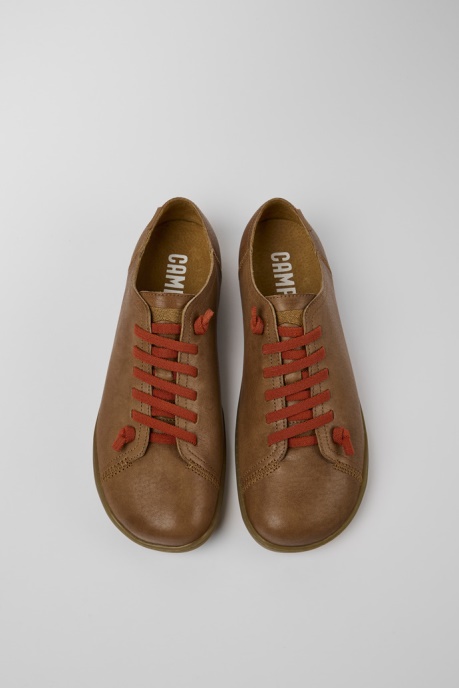 Exclusive Camper AU Peu Brown Leather Shoes For Men