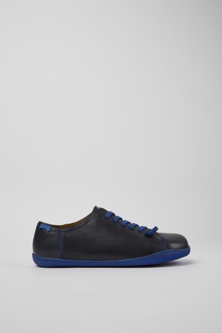 Design Peu Blue Leather Shoes For Men Camper AU