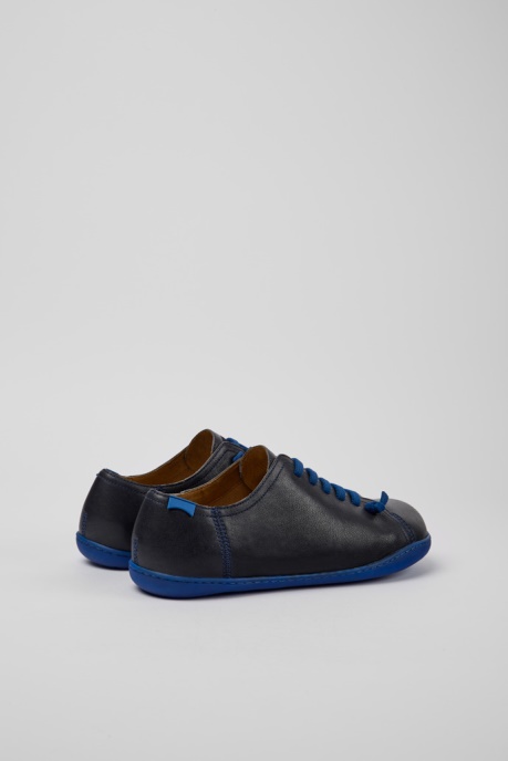 Design Peu Blue Leather Shoes For Men Camper AU
