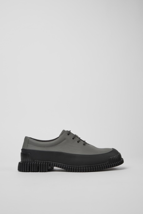 Pix Gray And Black Leather Lace-Up Shoes For Men Camper AU New Arrivals