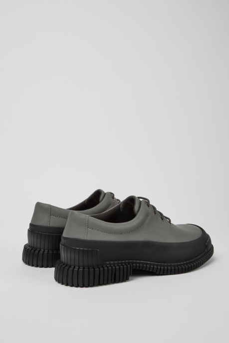 Pix Gray And Black Leather Lace-Up Shoes For Men Camper AU New Arrivals