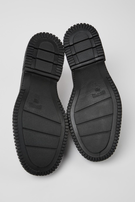 Pix Gray And Black Leather Lace-Up Shoes For Men Camper AU New Arrivals