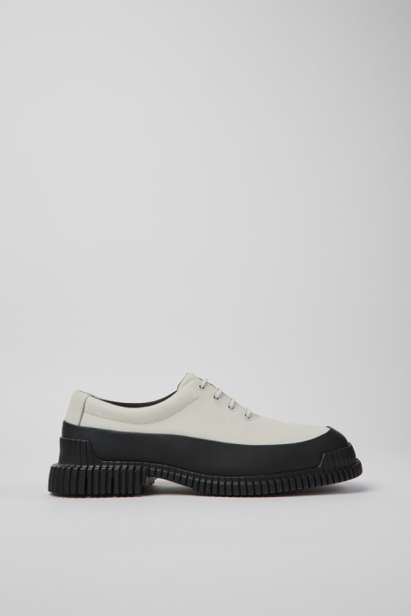 Pix White And Black Leather Lace-Up Men's Shoes Camper AU New Arrivals