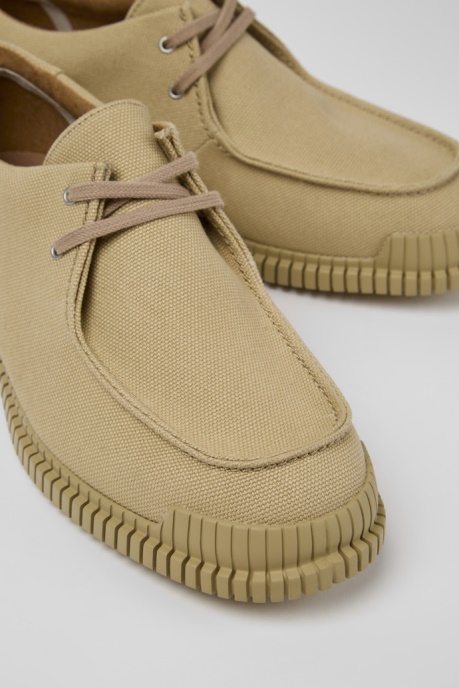 Camper AU Pix Beige Recycled Cotton Shoes For Men New Arrivals