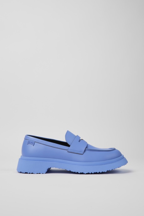 Camper AU Design Walden Blue Leather Loafers For Men