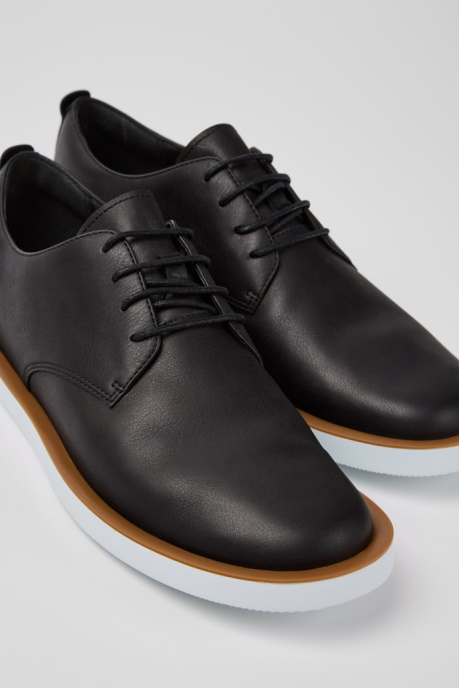 Camper AU Wagon Black Leather Men's Shoes New Arrivals