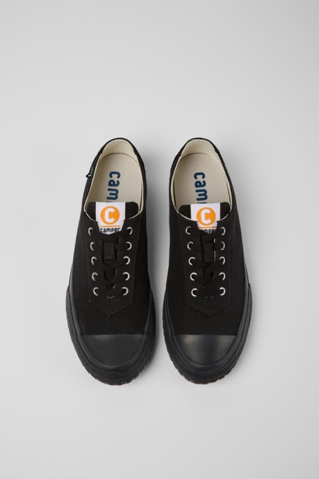 Camper AU Camaleon Black Recycled Cotton Sneakers For Men New Arrivals